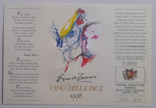 Etichetta vino pace 1998 - etichetta,