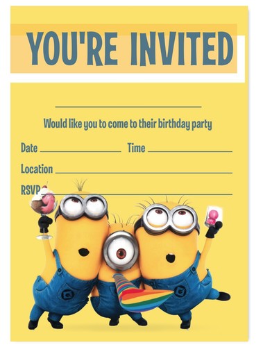 Minions inviti spregevole - inviti,