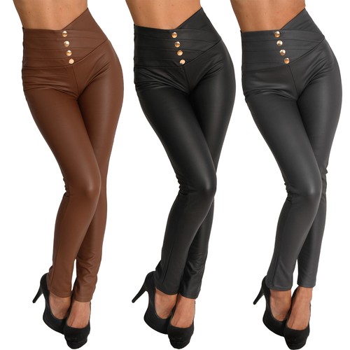 Leggings pantaloni bottoni