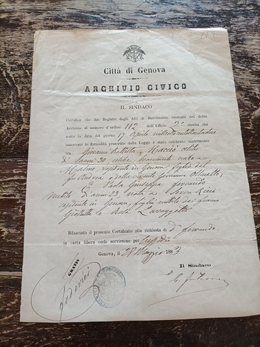 Documento antico genova - antico,