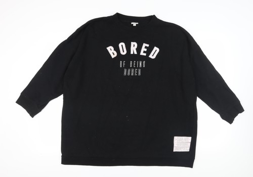 Felpa maglione ovs unisex - maglione, nera