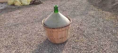 Damigiana vetro impagliata