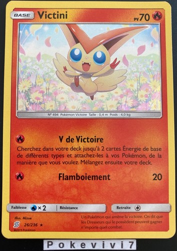 Carte pokemon victini 236 - carte,