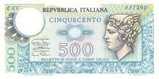 Italia Italy 500 Lire 1974 P94