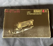Libretto Uso e Manutenzione RENAULT 4 - Ed. Italiana Luglio 1970