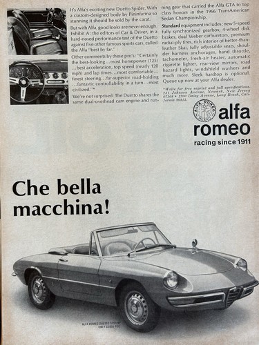 Alfa romeo duetto spider - alfa, 1968