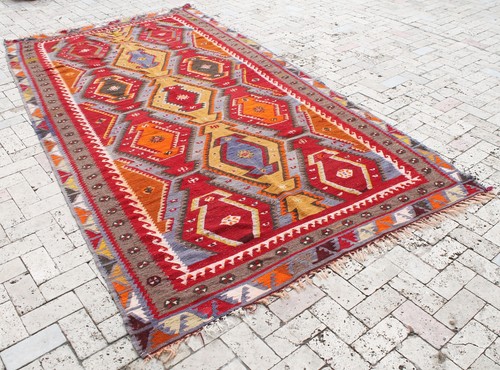 Tappeto kilim turco - kilim, 66''x126"