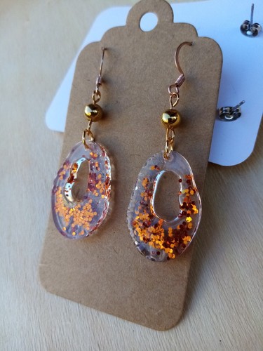Orecchini resina glitter - orecchini,