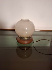 Lampada Da Comodino O Da Tavolo. Made In Italy. Turin. Firmata Sul Vetro 