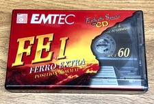 EMTEC FE I 60 Ferric Blank Audiocassetta 60 Minuti Nastro Nuovo Sigillato Stock