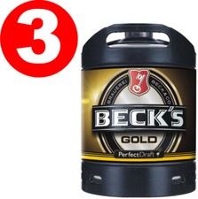3 X BECKS GOLD PERFECT DRAFT