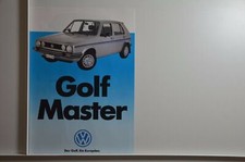 VW Volkswagen Golf 1 Master depliant modello speciale base GL