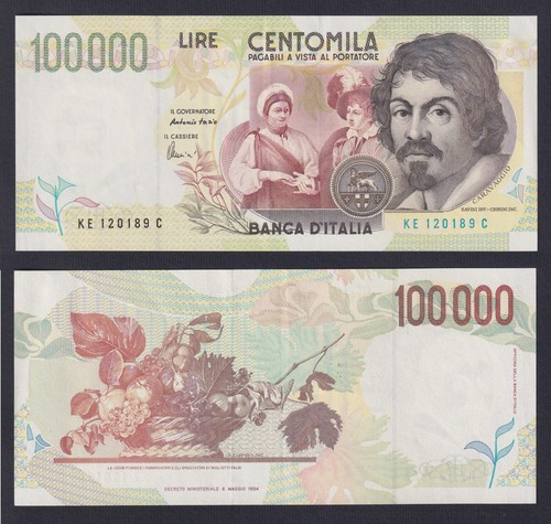 Banconota italia 100000 lire - banconota,