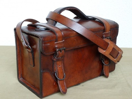 Vintage valigia borsa pelle - valigia,