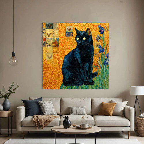 Gatto klimt quadro - il,