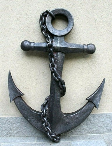 Ancora decorativa resina h - ancora, in