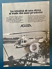 Rara pubblicità Elicottero AGUSTA A 109 HIRUNDO del 1975