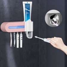 STERILIZZATORE PORTA SPAZZOLINO UV ORGANIZZATORE 4 SPAZZOLINI IGIENE ORALE DENTI