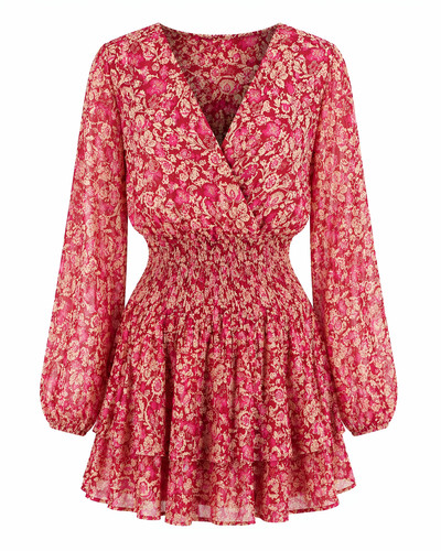 Zara mini abito floreale rosso - zara,