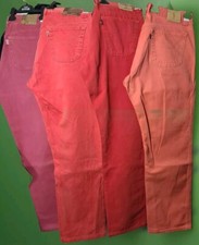 4 Jeans JECKERSON 5 tasche Taglia 38 - 52 -2 Rossi 1 Viola 1 Salmone 100% Cotone