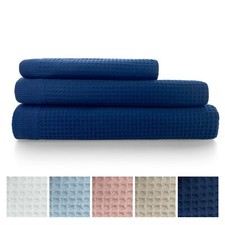 Asciugamani Tris Zucchi solotuo cotone nido d'ape telo bagno viso ospite 280 gr