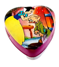 BIANCANEVE Snow White disney 1987 tiny tin heart shaped box scatola cuore latta