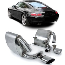 Scarico sportivo acciaio inox con terminali di scarico per Porsche 911 996 C2 C4 