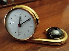 Elegante Orologio Marca Bicchielli Placcato Oro Con Porta Penna A Sfera Bello
