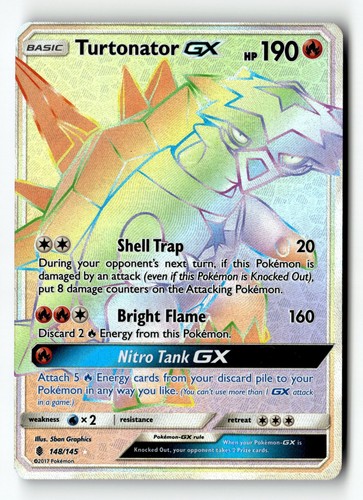 Pokemon card turtonator - turtonator, gx
