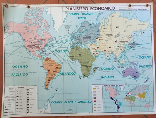 Cartina planisfero economico - cartina, e