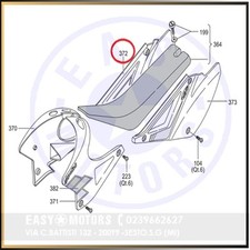 POLINI 144.804.025 FIANCHETTO LATERALE PORTANUMERO DESTRO NERO 125 XP4S