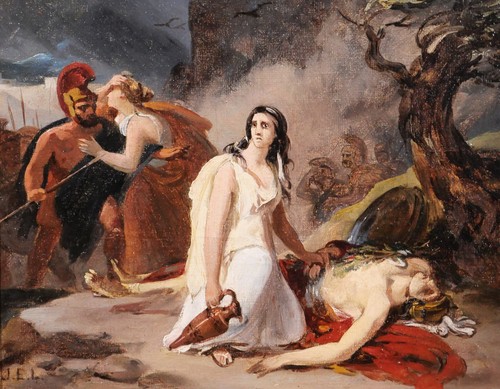 Quadro antigone jules eugène - jules,