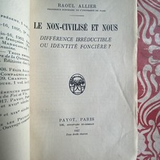 ALLIER, Paoul Le non-civilisé