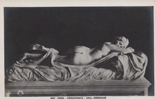 CARTOLINA  ROMA LAZIO GALLERIA BORGHESE ERMAFRODITA STORIA CULTURA NON VIAGGIATA