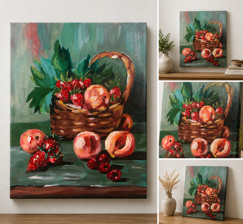 Cesto quadro natura - , morta