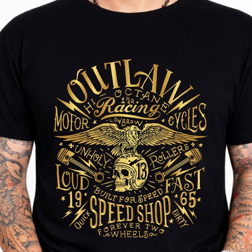Maglietta outlaw moto racing - maglietta,