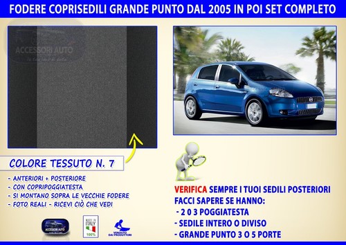 Coprisedili grande punto fiat - coprisedili,