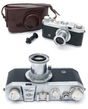 Afiom Wega I italian camera Italy Leica copy + Wega 50mm f3,5 + case + spool