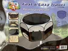 Box per Animali domestici pieghevole, nero e rosso, recinto cane  92x92x52,5cm 