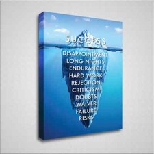 Immagine XXL Tela Ufficio Motivazione I Obiettivi Business Successo Iceberg