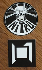 2 Adesivi Sticker Nitro Snowboard Snowboard Montagna Sci