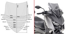 GIVI PARABREZZA FUME YAMAHA XMAX 300 2017-22 125 400 2018-22 SENZA ATTACCHI