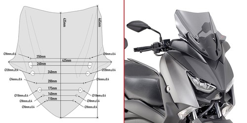 Givi parabrezza fume yamaha - parabrezza,