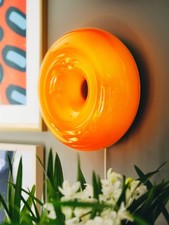 ? Grande XL lampada VARMBLIXT tavolo o applique in vetro arancio