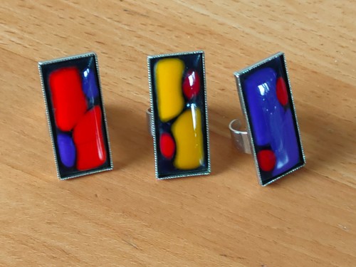 Anello mosaico metallo e - anello,