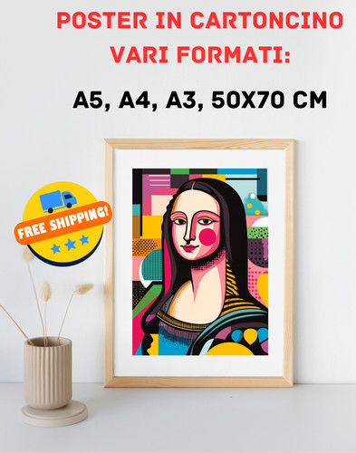 Stampa pop art gioconda - pop,