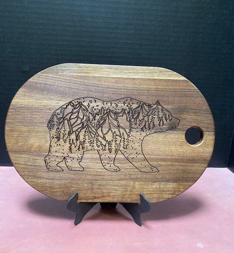 Tagliere legno orso - tagliere, 11"