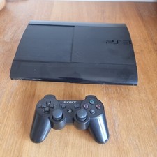 Console Playstation 3 Super Slim 12GB Nera PS3 + Controller e Cavo FUNZIONANTE