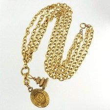 Autentica Collana Lunga Chanel Catena Doppio Filo Vintage Strass Marca CoCo