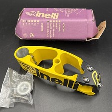 Pinza vintage Cinelli ALTER stelo giallo e nero 130 mm 25,4 mm 1 pollice sterzo 26,0 mm